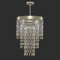 950640-1 Fine Art Lighting Capri 28.25"W Round Pendant with Soft Gold Leaf Finish