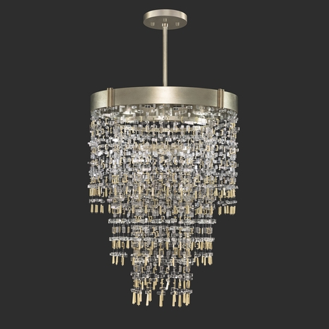 950640-1 Fine Art Lighting Capri 28.25"W Round Pendant with Soft Gold Leaf Finish