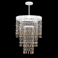 950640-2 Fine Art Lighting Capri 28.25"W Round Pendant with White Gloss Finish