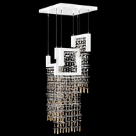 950740-2 Fine Art Lighting Capri 22"W Square Pendant with White Gloss Finish