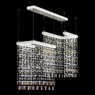 950840-2 Fine Art Lighting Capri 38"W Rectangular Pendant with White Gloss Finish