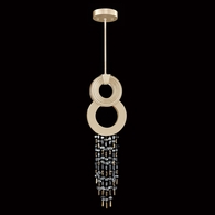 951840-1 Fine Art Lighting Capri 10.5"W Round Pendant with Soft Gold Leaf Finish