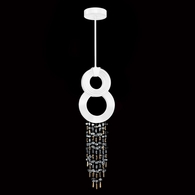 951840-2 Fine Art Lighting Capri 10.5"W Round Pendant with White Gloss Finish
