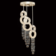 952140-1 Fine Art Lighting Capri 18"W Round Pendant with Soft Gold Leaf Finish