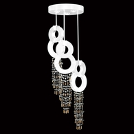 952140-2 Fine Art Lighting Capri 18"W Round Pendant with White Gloss Finish