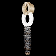 952250-3 Fine Art Lighting Capri 35.5"H Sconce with Soft Gold Leaf/White Gloss Finish