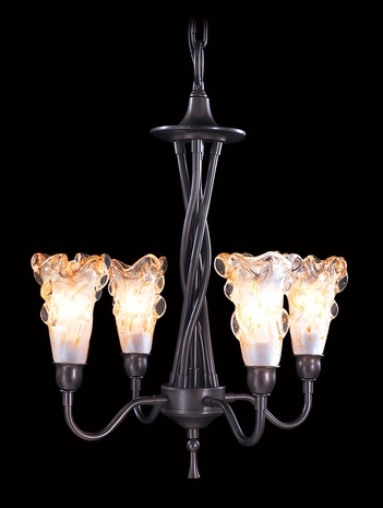 9544 Framburg Lighting Stone Crystal Four-Light Chandelier