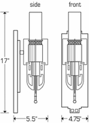 9552 Ultralights Lighting Luminosos Wall Sconce