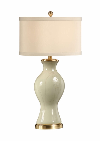 9561 Wildwood Porcelain Crackle Glaze Classic Vase Lamp