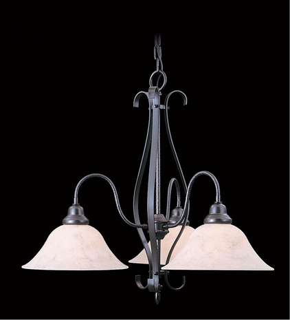 9568 Framburg Lighting Metalcraft Three-Light Chandelier