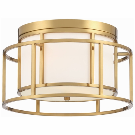 9590-LG Crystorama Brian Patrick Flynn Hulton 2 Light Luxe Gold Flush Mount