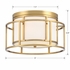 9590-LG Crystorama Brian Patrick Flynn Hulton 2 Light Luxe Gold Flush Mount
