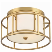 9590-LG Crystorama Brian Patrick Flynn Hulton 2 Light Luxe Gold Flush Mount