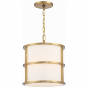 9593-LG Crystorama Brian Patrick Flynn Hulton 3 Light Luxe Gold Mini Pendant