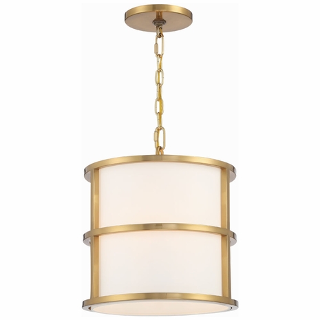 9593-LG Crystorama Brian Patrick Flynn Hulton 3 Light Luxe Gold Mini Pendant