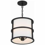 9593-MK Crystorama Brian Patrick Flynn Hulton 3 Light Matte Black Mini Pendant