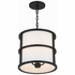 9593-MK Crystorama Brian Patrick Flynn Hulton 3 Light Matte Black Mini Pendant