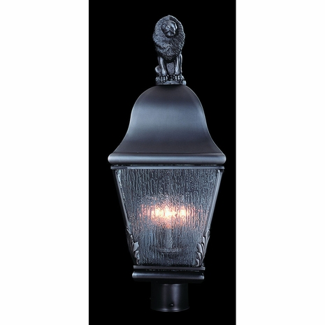 F-9611 Framburg 3-Light Iron Coeur De Lion Exterior Post Mount