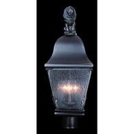 F-9611 Framburg 3-Light Iron Coeur De Lion Exterior Post Mount