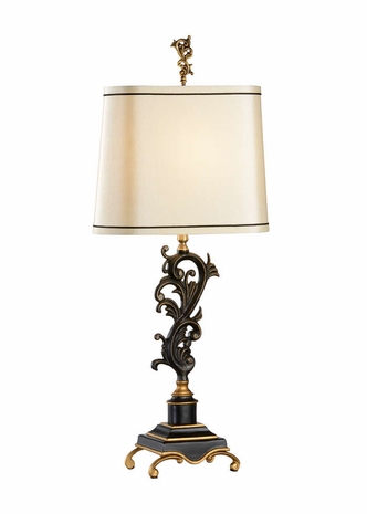 9616 Wildwood Lamps Scrolls in Black Lamp