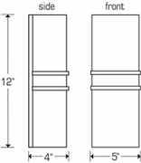 9707L12 Ultralights Lighting 12-Inch Luminosos Wall Sconce