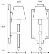 9709 Ultralights Lighting Luminosos Wall Sconce