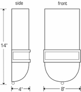 9712 Ultralights Lighting Luminosos Wall Sconce