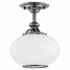 9809F Hudson Valley Canton 1 Light Semi Flush