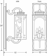 9814 Ultralights Lighting Suenos 30-Inch Wall Sconce