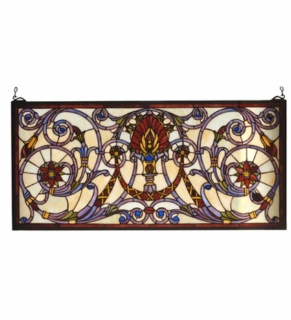 98454 Meyda Tiffany Victorian Floral Spiral Victorian Window