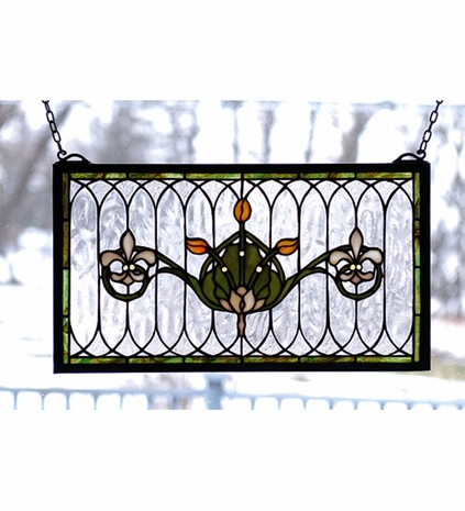 98648 Meyda Tiffany Victorian Arts & Crafts Floral Nouveau Tulip & Fleurs Window