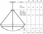 9927-36 Ultralights Lighting Compass 36-Inch Pendant