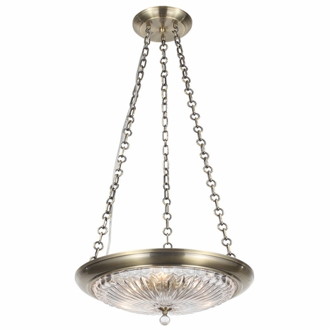 9943-AB Crystorama Celina 3 Light Antique Brass Chandelier