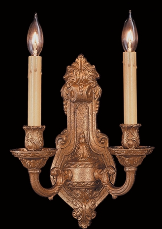 9962BGL-r Framburg Lighting Appassionata Two-Light Wall Sconce with Bronze Gold Leaf Finish