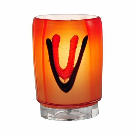 AA14183 Springdale 6.75H Vicossia Hand Blown Art Glass Uplight Accent Lamp