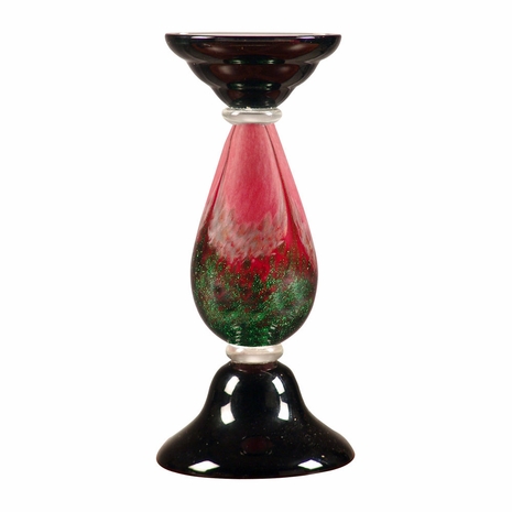 AG500359 Dale Tiffany Pink Flamingo Hand Blown Art Glass Candle Holder