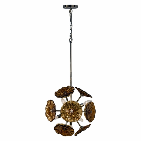 AH15478 Dale Tiffany Burnt Sienna Hand Blown Art Glass Hanging Fixture