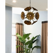 AH15478 Dale Tiffany Burnt Sienna Hand Blown Art Glass Hanging Fixture
