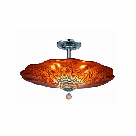AH18003 Dale Tiffany Titan Hand Blown Art Glass Semi Flush Mount