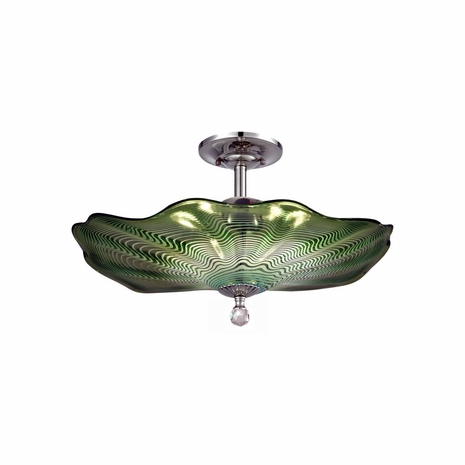 AH18009 Dale Tiffany Waterfront Hand Blown Art Glass Semi Flush Mount
