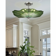 AH18009 Dale Tiffany Waterfront Hand Blown Art Glass Semi Flush Mount