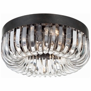 ALI-B2005-CZ Crystorama Alister 5 Light Charcoal Bronze Flush Mount