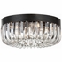 ALI-B2005-CZ Crystorama Alister 5 Light Charcoal Bronze Flush Mount