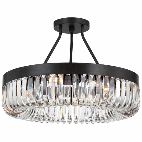ALI-B2008-CZ_CEILING Crystorama Alister 8 Light Charcoal Bronze Semi Flush Mount