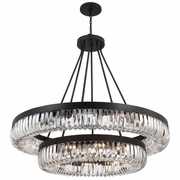 ALI-B2026-CZ Crystorama Alister 26 Light Charcoal Bronze Chandelier