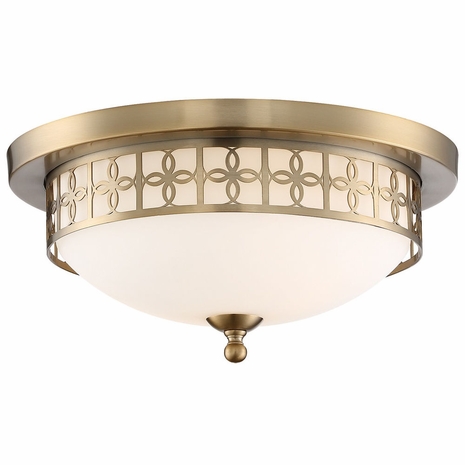 ANN-2103-VG Crystorama Anniversary 2 Light Vibrant Gold Ceiling Mount
