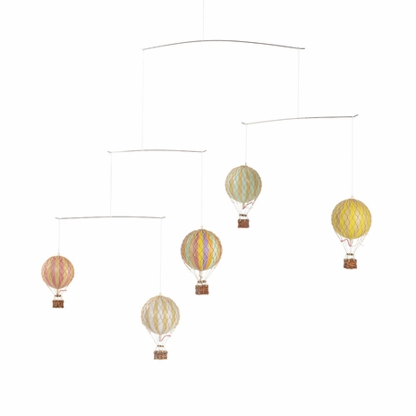 AP132 Authentic Models Flying Skies Balloon Mobile, Pastel Rainbow