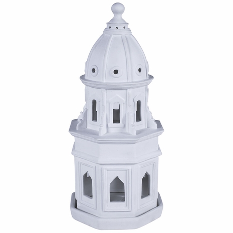 AR024 Authentic Models Unglazed Bisque Porcelain Duomo Candlelight Dome
