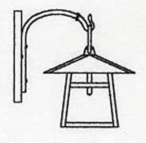 ARC-CB-8-GW-BZ-R Arroyo Craftsman Eight-inch Carmel Wall Sconce Overstock