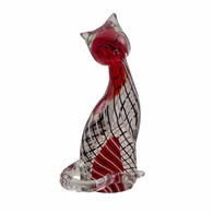 AS20329 Dale Tiffany Solvay Cat Handcrafted Art Glass Figurine